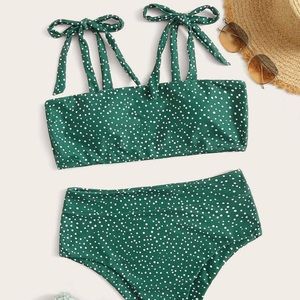 Green Polka Dot Bathing Suit